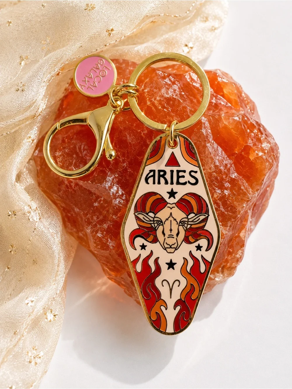 Aries Zodiac Keychain Bag Charm